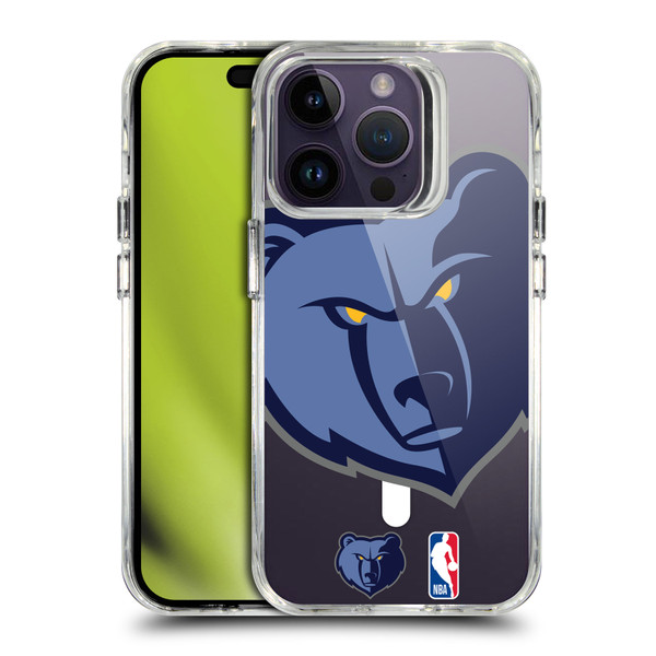 NBA Memphis Grizzlies Logo Oversized Bear SHOCKPROOF BUMPER CASE COMPATIBLE WITH Apple iPhone 14 Pro & MAGSAFE
