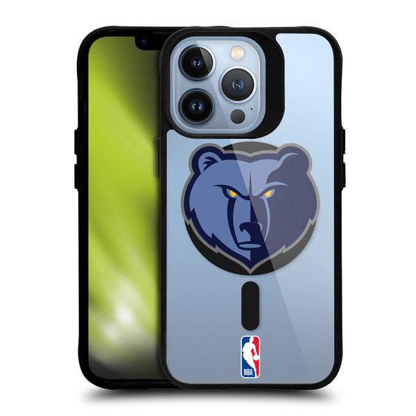 NBA Memphis Grizzlies Logo Bear BLACK SHOCKPROOF BUMPER CASE COMPATIBLE WITH Apple iPhone 13 Pro & MAGSAFE
