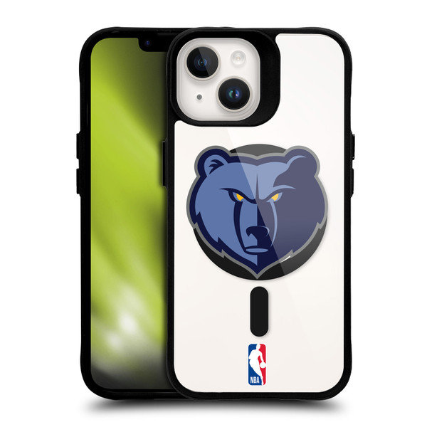NBA Memphis Grizzlies Logo Bear BLACK SHOCKPROOF BUMPER CASE COMPATIBLE WITH Apple iPhone 14 & MAGSAFE