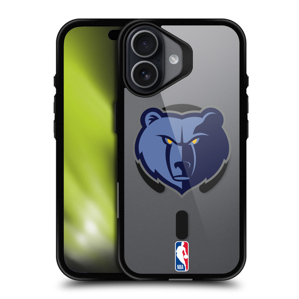 NBA Memphis Grizzlies Logo Bear BLACK SHOCKPROOF BUMPER CASE COMPATIBLE WITH Apple iPhone 17 & MAGSAFE