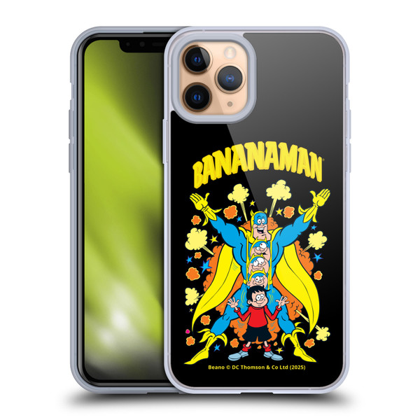Beano Bananaman Graphics Characters Soft Gel Case for Apple iPhone 11 Pro & MagSafe