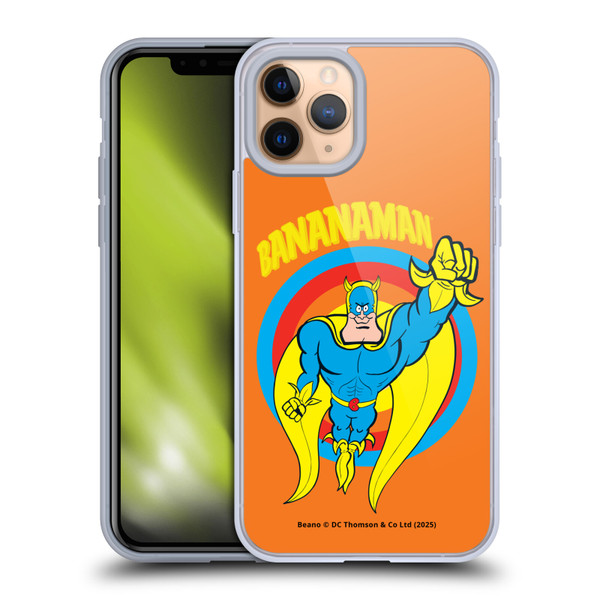Beano Bananaman Graphics Fly Soft Gel Case for Apple iPhone 11 Pro & MagSafe