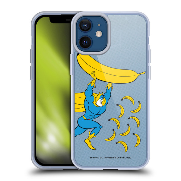 Beano Bananaman Graphics Banana Soft Gel Case for Apple iPhone 12 Mini & MagSafe