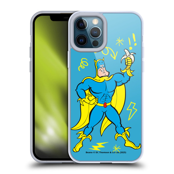 Beano Bananaman Graphics Blue Soft Gel Case for Apple iPhone 12 Pro Max & MagSafe
