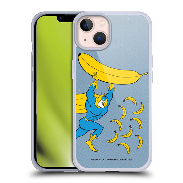 Beano Bananaman Graphics Banana Soft Gel Case for Apple iPhone 13