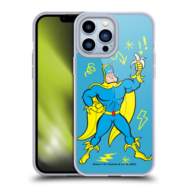 Beano Bananaman Graphics Blue Soft Gel Case for Apple iPhone 13 Pro Max & MagSafe