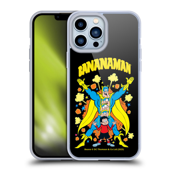 Beano Bananaman Graphics Characters Soft Gel Case for Apple iPhone 13 Pro Max & MagSafe