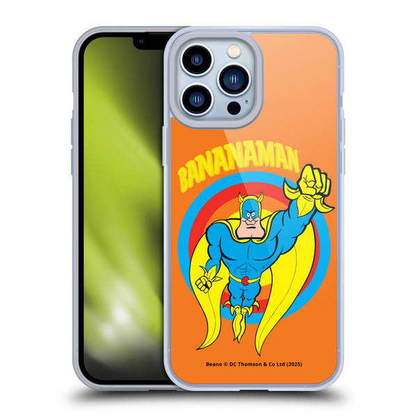 Beano Bananaman Graphics Fly Soft Gel Case for Apple iPhone 13 Pro Max & MagSafe