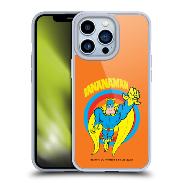 Beano Bananaman Graphics Fly Soft Gel Case for Apple iPhone 13 Pro & MagSafe