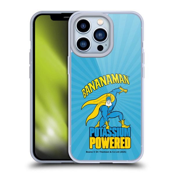 Beano Bananaman Graphics Potassium Powered Soft Gel Case for Apple iPhone 13 Pro & MagSafe