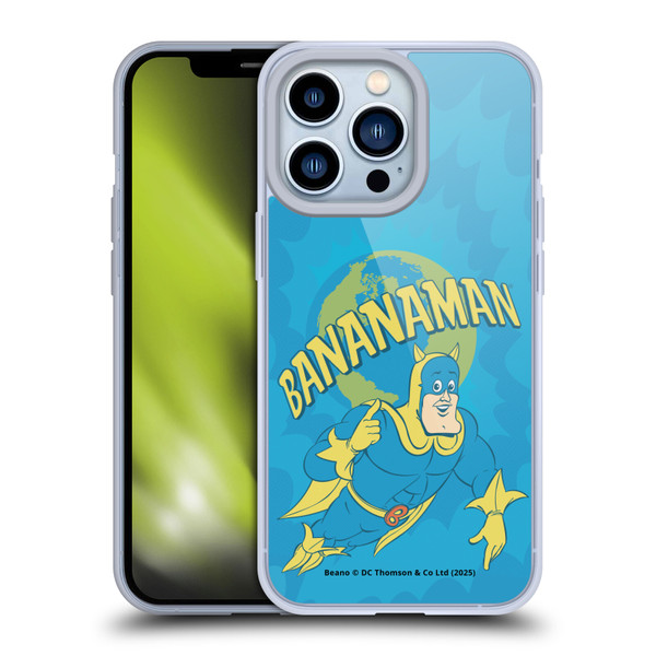 Beano Bananaman Graphics World Soft Gel Case for Apple iPhone 13 Pro & MagSafe