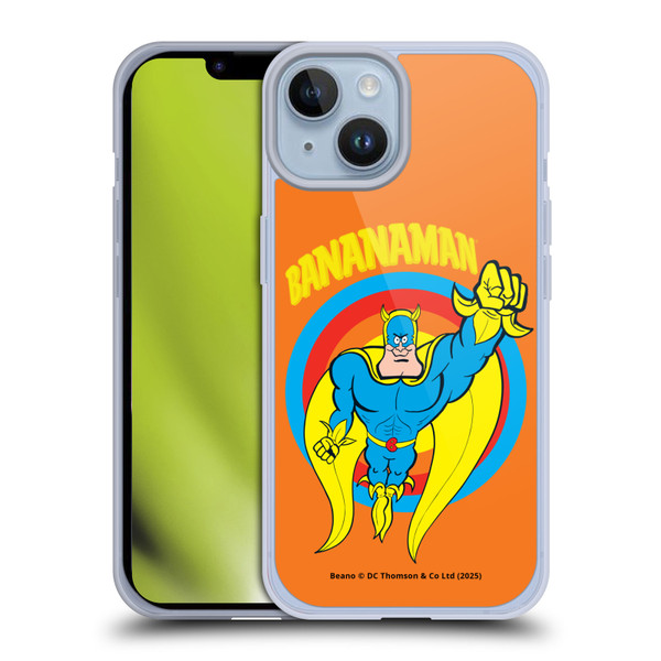 Beano Bananaman Graphics Fly Soft Gel Case for Apple iPhone 14