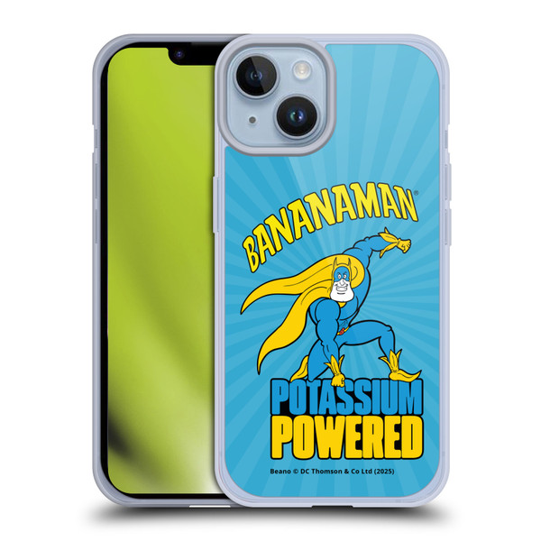 Beano Bananaman Graphics Potassium Powered Soft Gel Case for Apple iPhone 14