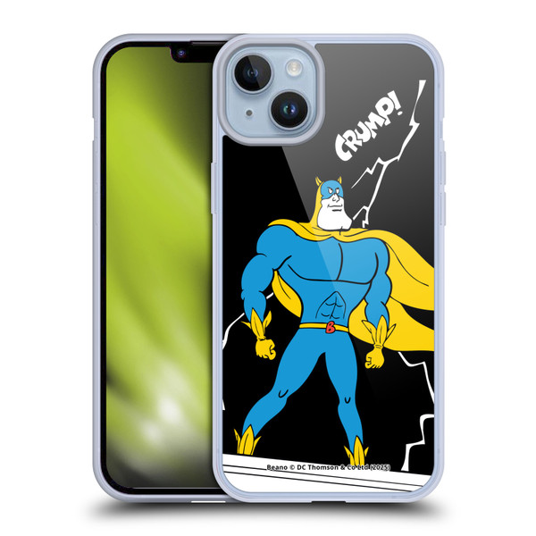 Beano Bananaman Graphics Lightning Soft Gel Case for Apple iPhone 14 Plus & MagSafe