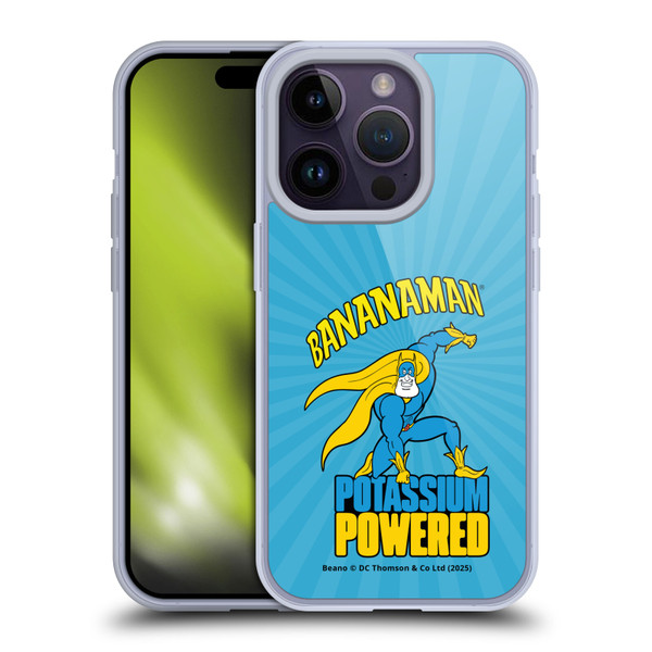 Beano Bananaman Graphics Potassium Powered Soft Gel Case for Apple iPhone 14 Pro & MagSafe