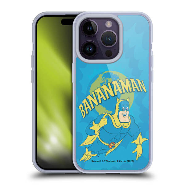 Beano Bananaman Graphics World Soft Gel Case for Apple iPhone 14 Pro & MagSafe