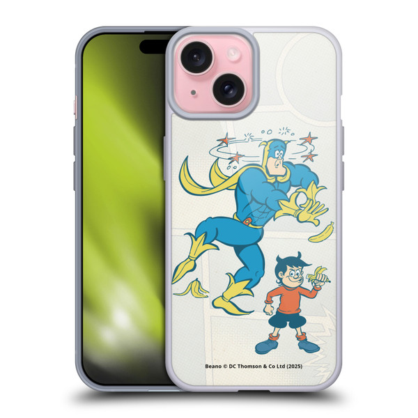 Beano Bananaman Graphics With Dennis Soft Gel Case for Apple iPhone 15 & MagSafe