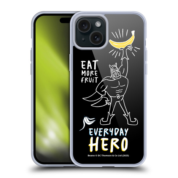 Beano Bananaman Graphics Everyday Hero Soft Gel Case for Apple iPhone 15 Plus & MagSafe