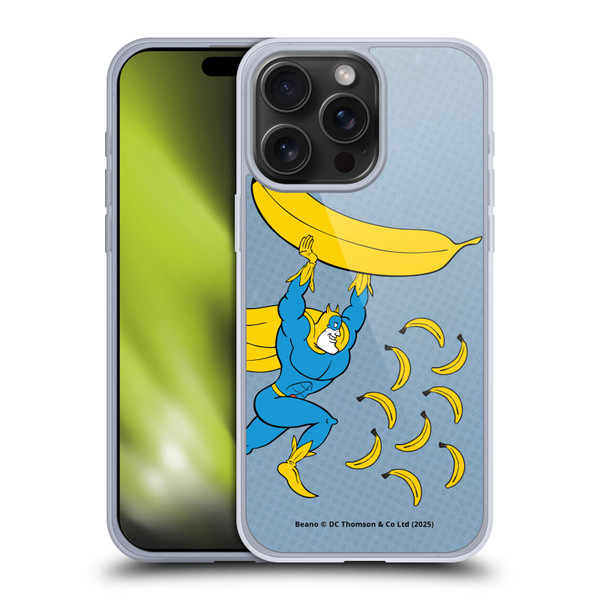 Beano Bananaman Graphics Banana Soft Gel Case for Apple iPhone 15 Pro Max & MagSafe