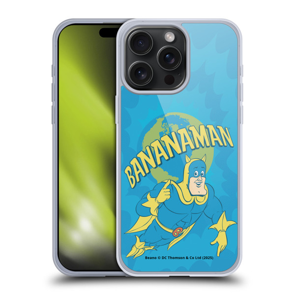 Beano Bananaman Graphics World Soft Gel Case for Apple iPhone 15 Pro Max & MagSafe
