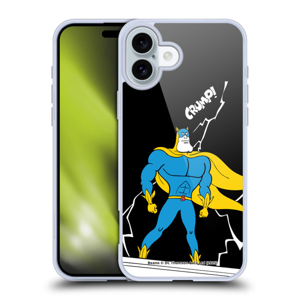 Beano Bananaman Graphics Lightning Soft Gel Case for Apple iPhone 16 Plus & MagSafe