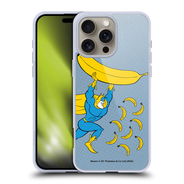 Beano Bananaman Graphics Banana Soft Gel Case for Apple iPhone 16 Pro Max & MagSafe