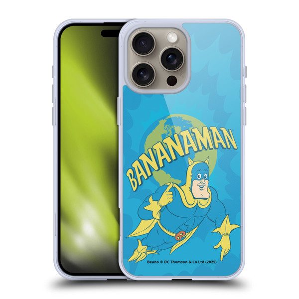 Beano Bananaman Graphics World Soft Gel Case for Apple iPhone 16 Pro Max & MagSafe