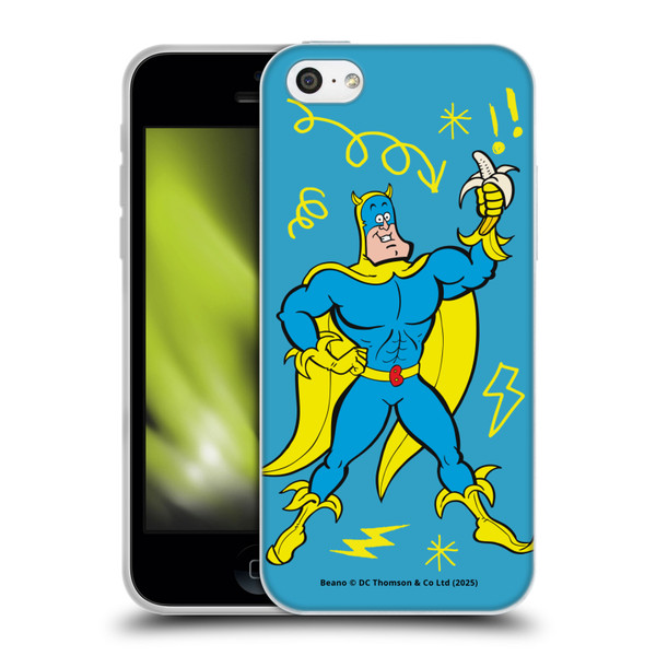 Beano Bananaman Graphics Blue Soft Gel Case for Apple iPhone 5c