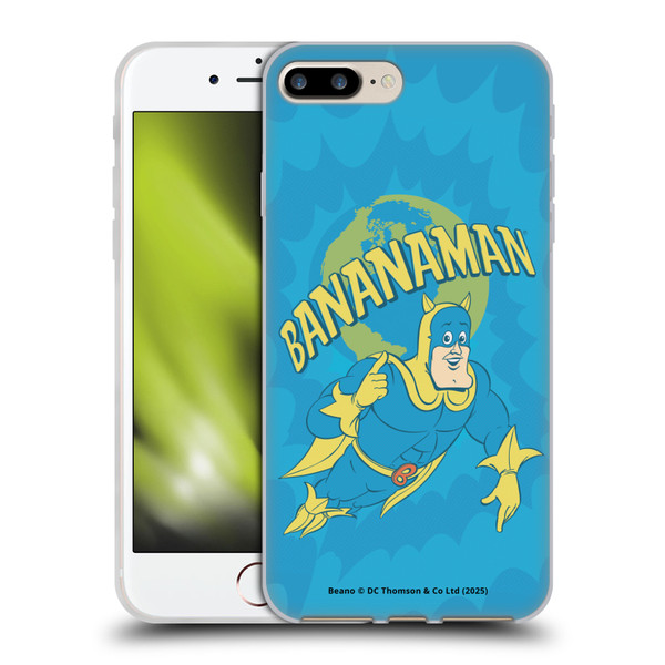 Beano Bananaman Graphics World Soft Gel Case for Apple iPhone 7 Plus / 8 Plus & MagSafe