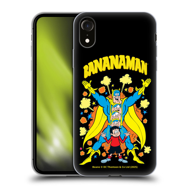 Beano Bananaman Graphics Characters Soft Gel Case for Apple iPhone XR