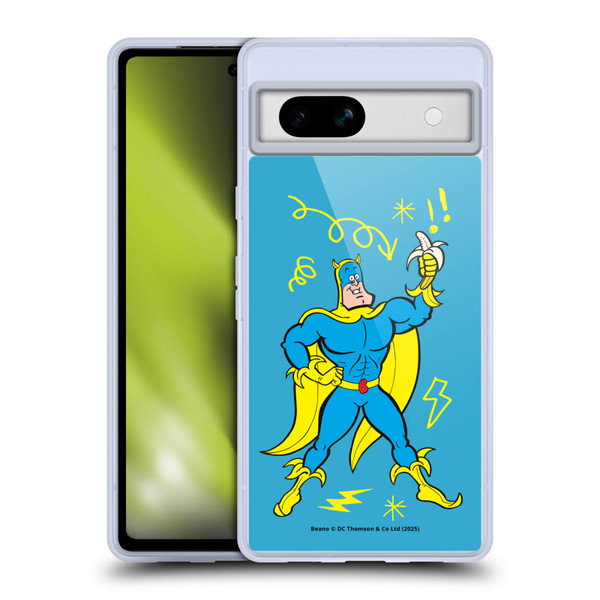 Beano Bananaman Graphics Blue Soft Gel Case for Google Pixel 7a