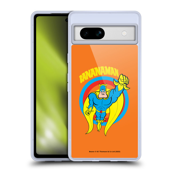 Beano Bananaman Graphics Fly Soft Gel Case for Google Pixel 7a