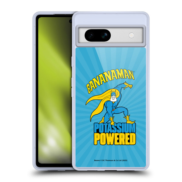 Beano Bananaman Graphics Potassium Powered Soft Gel Case for Google Pixel 7a