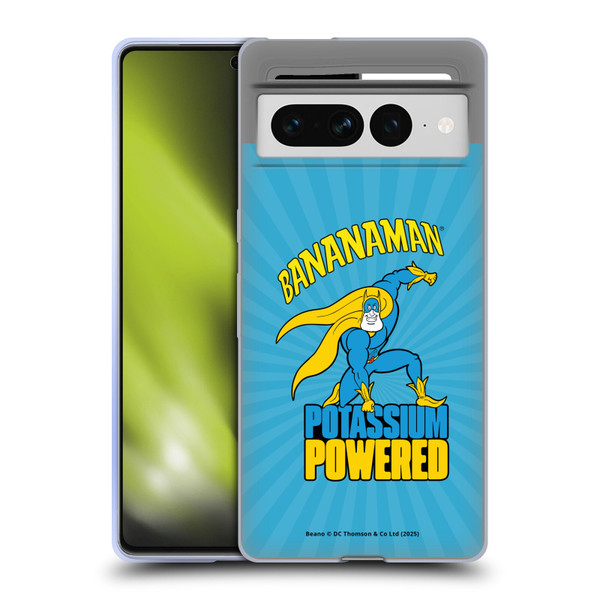 Beano Bananaman Graphics Potassium Powered Soft Gel Case for Google Pixel 7 Pro