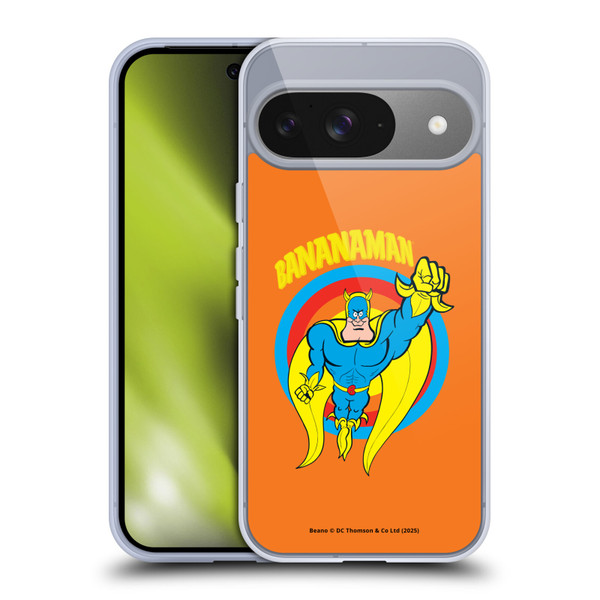 Beano Bananaman Graphics Fly Soft Gel Case for Google Pixel 9 / Pixel 9 Pro