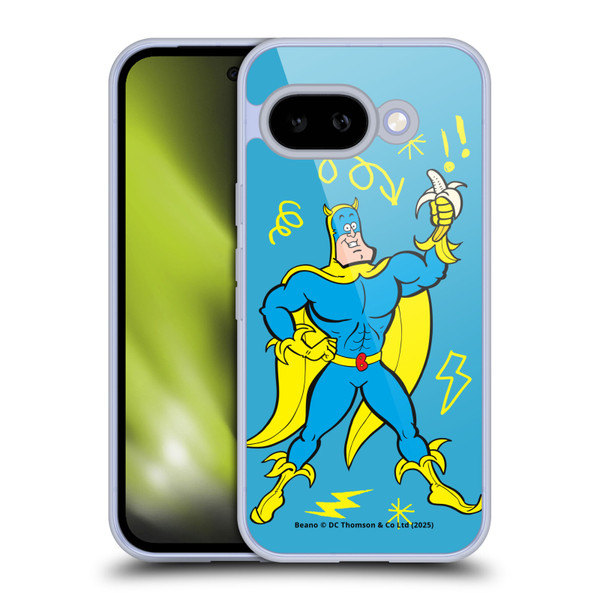 Beano Bananaman Graphics Blue Soft Gel Case for Google Pixel 9A