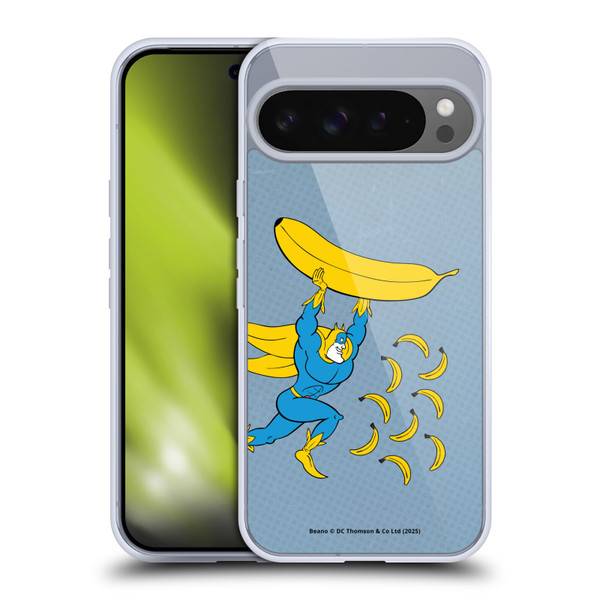 Beano Bananaman Graphics Banana Soft Gel Case for Google Pixel 9 Pro XL