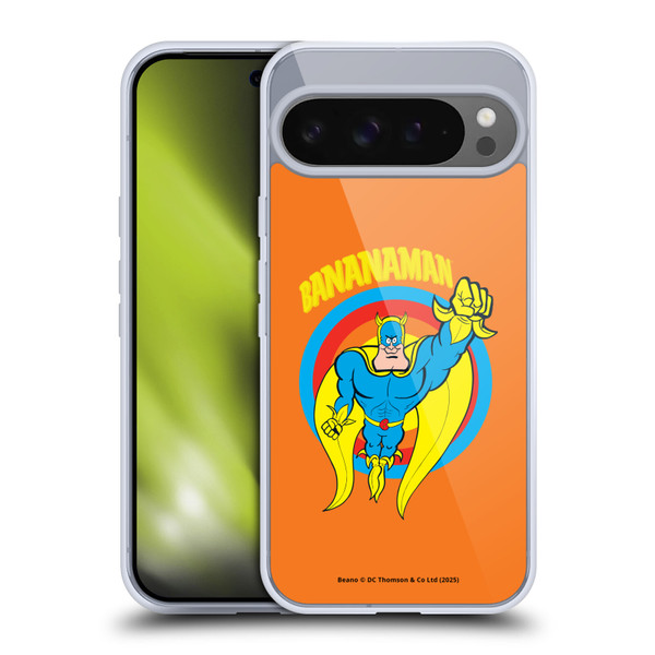 Beano Bananaman Graphics Fly Soft Gel Case for Google Pixel 9 Pro XL