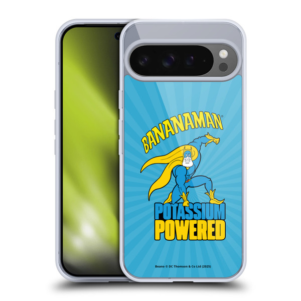 Beano Bananaman Graphics Potassium Powered Soft Gel Case for Google Pixel 9 Pro XL