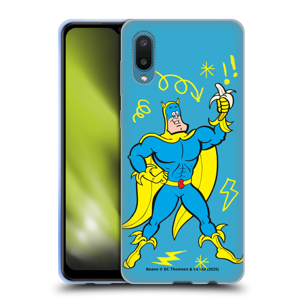 Beano Bananaman Graphics Blue Soft Gel Case for Samsung Galaxy A02/M02 (2021)
