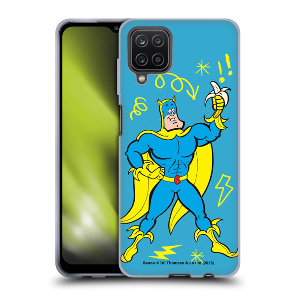 Beano Bananaman Graphics Blue Soft Gel Case for Samsung Galaxy A12 (2020)