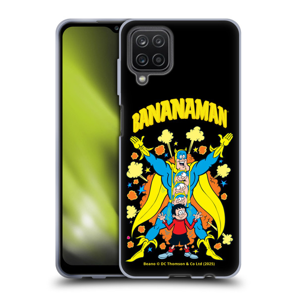 Beano Bananaman Graphics Characters Soft Gel Case for Samsung Galaxy A12 (2020)