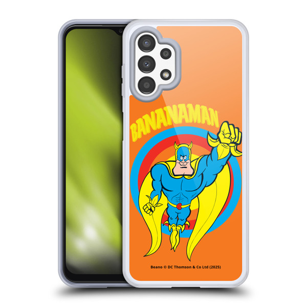 Beano Bananaman Graphics Fly Soft Gel Case for Samsung Galaxy A13 (2022)