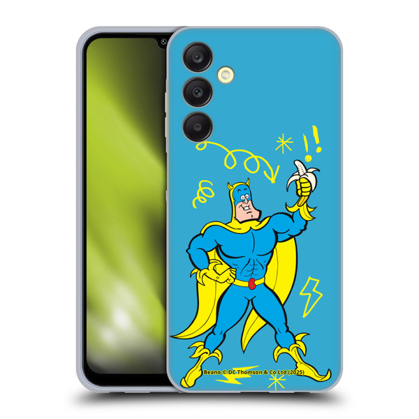 Beano Bananaman Graphics Blue Soft Gel Case for Samsung Galaxy A25 5G