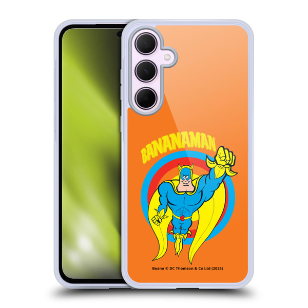 Beano Bananaman Graphics Fly Soft Gel Case for Samsung Galaxy A35 5G