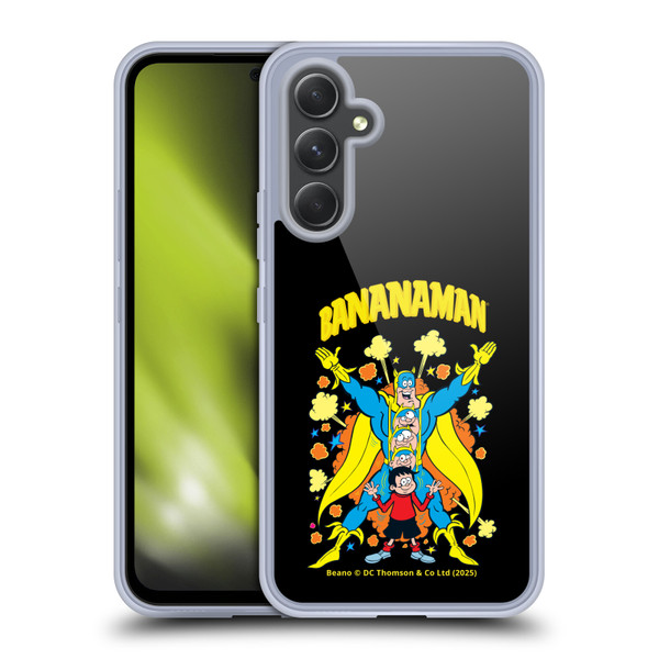 Beano Bananaman Graphics Characters Soft Gel Case for Samsung Galaxy A54 5G