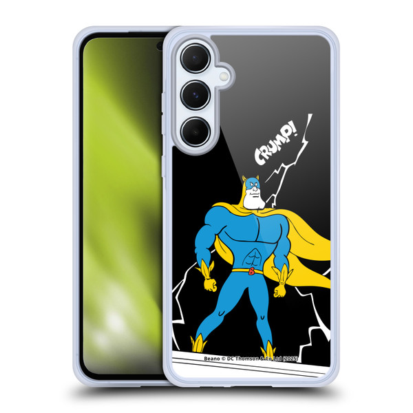 Beano Bananaman Graphics Lightning Soft Gel Case for Samsung Galaxy A55 5G
