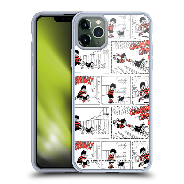 Beano Bananaman Patterns Dennis Gnasher Soft Gel Case for Apple iPhone 11 Pro Max & MagSafe