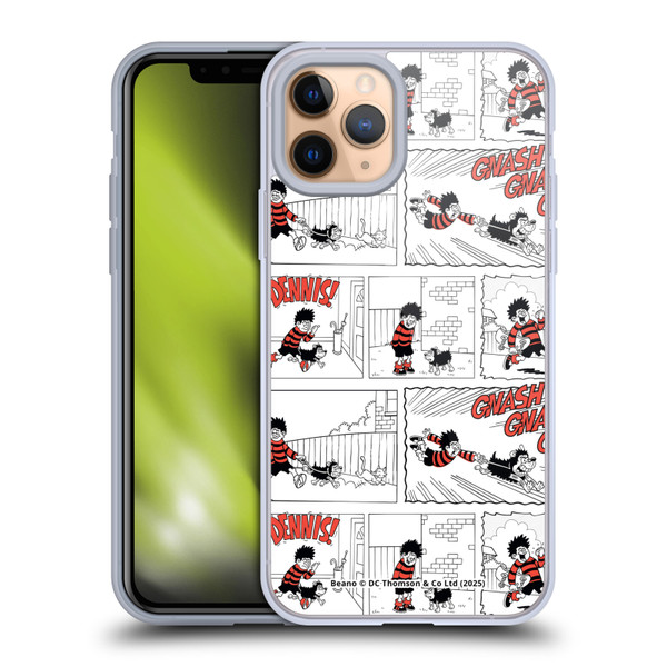 Beano Bananaman Patterns Dennis Gnasher Soft Gel Case for Apple iPhone 11 Pro & MagSafe
