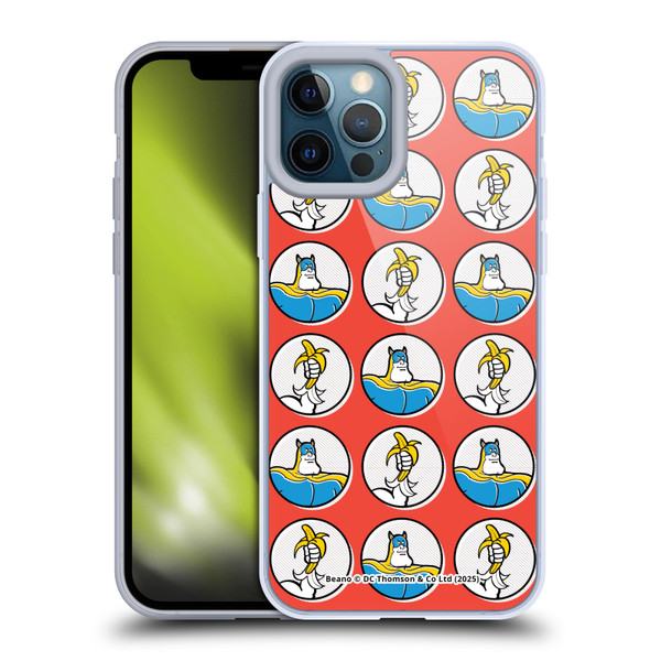 Beano Bananaman Patterns Red Circles Soft Gel Case for Apple iPhone 12 Pro Max & MagSafe